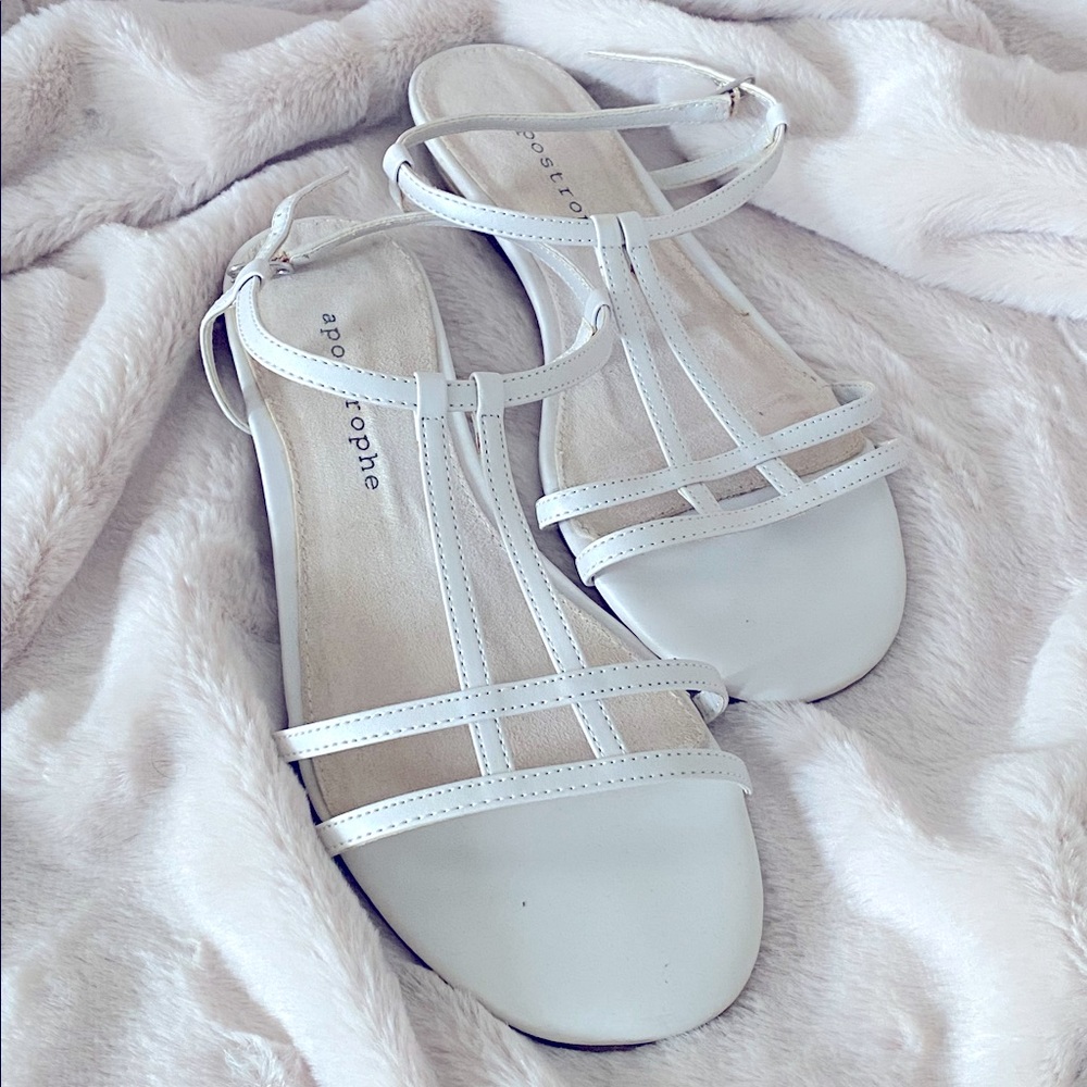 Church or Communion flat sandals worn once size 6